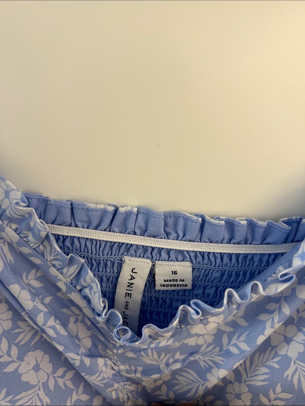 Janie and Jack Light Blue Floral Spaghetti-Strap Dress - Picture 2 of 5